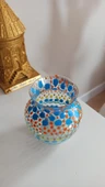vintage el boyaması cam vazo & 11 cm - 3