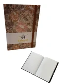 Sentor Çiçek desenli suni deri 168 ypr çizgili 14 x 20cm çok amaçlı defter - 1