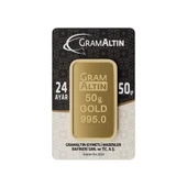 Ercan Altın 50 GR 24 Ayar İAR Gram Külçe Altın - 1