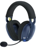 REDRAGON H878 SKULD PRO TRI-MODE KABLOSUZ 7.1 SURROUND AYDINLATMALI GAMING KULAKLIK MAVI-SIYAH - 1