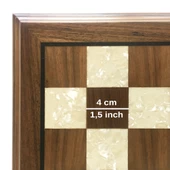 Helena Wood Art Masif Ceviz Sedefli Satranç Tablası 40x40cm - 4