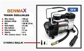 Hava Kompresörü 12 Volt 150 Psi Lastik Hava Şişirme Oto Pompası - 1