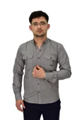 Erkek Spor Likralı Gömlek BGL-ST04343 thumbnail 7