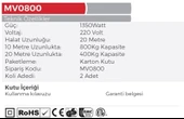 MyTOL MV0800 - Bakır Sargı Elektrikli Yük Kaldırma Vinçi 400-800 KG - 2