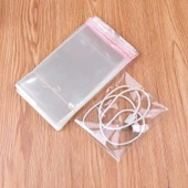 9x20+5 cm.(9x25) 500 Adet Şeffaf Bantlı Yapışkanlı OPP Poşet - 5