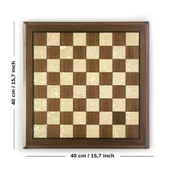 Helena Wood Art Masif Ceviz Sedefli Satranç Tablası 40x40cm - 3