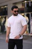 Bisiklet Yaka Kısa Kol Erkek Örme Triko Tişört - 4