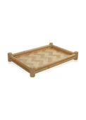 The Mia TPS0072 Wicker Bambu Tepsi 36x25 Cm - 1
