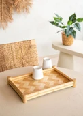 The Mia TPS0072 Wicker Bambu Tepsi 36x25 Cm - 6