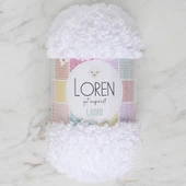 Loren Lamb Beyaz El Örgü İpi - R001 - 34418 - 1