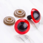 Loren 20 Mm Kırmızı 5 Çift Amigurumi Göz - 1