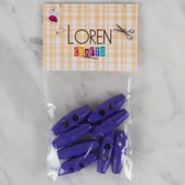 Loren Crafts Saks Mavi 8 Li Çoban Düğme - 105 - 1