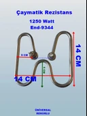 ENDER 1250w Semaver Çaymatik Çay Kazanı Rezistansı Kıvrık Kare Tip 220v ? 8.5 Cr-Ni Krom (1250 Watt 220 Volt) - 2