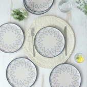 Keramika Floral Waves Nordic Pasta Tabağı 22 Cm 6 Adet 22669 - 1