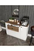 CABİNSE Cabinse 4 Kapaklı 1 Çekmeceli Çok Amaçlı Mutfak Dolabı - Kahve Köşesi %100 MDF - 1