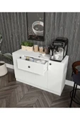 CABİNSE 4 Kapaklı 1 Çekmeceli Çok Amaçlı Mutfak Dolabı - Kahve Köşesi %100 MDF SOFT BEYAZ KURULUM ANİMASYONU - 1
