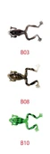 Mutant 3599 Killer Frog 6cm 3'lü Silikon Kurbağa Suni Yem B03 - 2