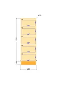 CABİNSE Cabinse %100 MDF Soft Beyaz 5 Çekmeceli Şifonyer - 5