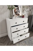 CABİNSE Cabinse %100 MDF Soft Beyaz 4 Çekmeceli ŞİFONYER - 4