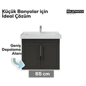 D20 Kapaklı Lavabo Dolabı Antrasit - 2