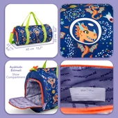 Milk&Moo Ponix Çocuk Spor Çantası Ayakkabı Bölmeli Ayarlanabilir Askılı - 7