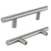 Pürüzsüz İnox Metal Kulp (128 mm - 12.8 cm) Mobilya Mutfak Çekmece Dolap Dolabı Kulbu Kulpu Kulpları - 3