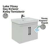 D20 Kapaklı Lavabo Dolabı Beyaz - 4
