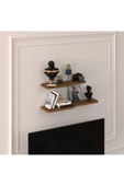Doğal Modern Organizer Düzenleyici 2'li Kıvrımlı Dekoratif Kitaplık Banyo Mutfak Duvar Rafı - 2
