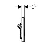 Geberit Alpha50 Kumanda Kapağı Çift Basmalı, Siyah, 115.060.DW.1 - 4