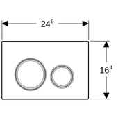 Geberit Sigma21 Kumanda Kapağı, Çift Basmalı (Bronz Basma Buton), Siyah Cam, 115.650.SJ.1 - 3