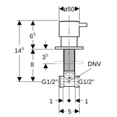 Geberit Ankastre Stop Valf, Mat Siyah 616.004.14.1 - 3