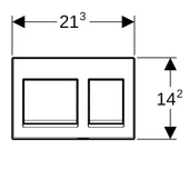 Geberit Alpha35 Kumanda Kapağı Çift Basmalı, Beyaz, 115.045.11.5 - 3