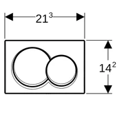 Geberit Alpha01 Kumanda Kapağı Çift Basmalı, Mat Krom, 115.035.46.1 - 3
