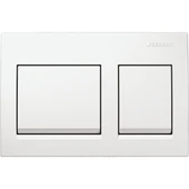 Geberit Alpha35 Kumanda Kapağı Çift Basmalı, Beyaz, 115.045.11.5 - 1