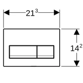 Geberit Alpha50 Kumanda Kapağı Çift Basmalı, Siyah, 115.060.DW.1 - 3