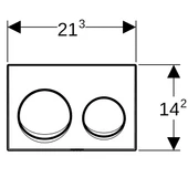 Geberit Alpha20 Kumanda Kapağı Çift Basmalı, Parlak Krom, 115.040.21.5 - 3