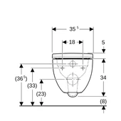Geberit Smyle Round Rimfree Asma Klozet (Yavaş Kapanır Kapak Dahil)503.084.00.1 - 4