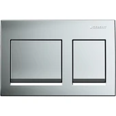 Geberit Alpha35 Kumanda Kapağı Çift Basmalı, Mat Krom, 115.045.46.5 - 1