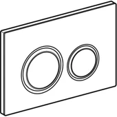 Geberit Sigma21 Kumanda Kapağı, Çift Basmalı (Bronz Basma Buton), Beyaz Cam, 115.650.SI.1 - 2