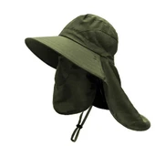 Fisherman Style Foter BG-9073 Haki Renk Fileli Fötr Şapka + Çıkarılabilir Yüz ve Ense Koruma - 2