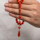 Yuvarlak Sıkma Kehribar Tesbih - 3