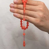 Yuvarlak Sıkma Kehribar Tesbih - 4