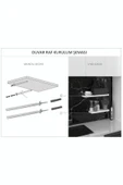 Modern Organizer Düzenleyici Dekoratif 2'li Kitaplık Banyo Mutfak Duvar Rafı - 5