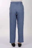 Daido Minimalist Yüksek Bel Keten Kadın Pantolon - Regular Fit thumbnail 6