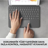 LOGITECH COMBO TOUCH DOKUNMATİK PANELLİ KLAVYELİ KILIF GRİ IPAD PRO 12.9 INC 5. GEN. 920-010186 - Teşhir - 4