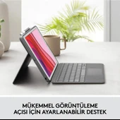 LOGITECH COMBO TOUCH DOKUNMATİK PANELLİ KLAVYELİ KILIF GRİ IPAD PRO 12.9 INC 5. GEN. 920-010186 - 2