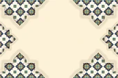 Etnik Motif Çini Desenli Duvar Kağıdı - 7