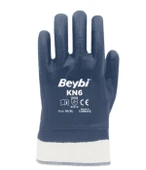 Beybi Kn6 Pamuk Nitril Petrolcü Iş Eldiveni No:10 - 144Adet - 1