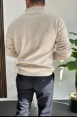 Erkek Düğmeli Polo Yaka Kazak Bej Edw231 - 4
