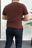 Erkek Bisiklet Yaka Triko Tişört Kiremit Edw233 - 4